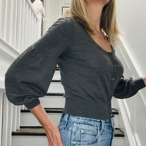 DKNY pouf sleeves cardigan